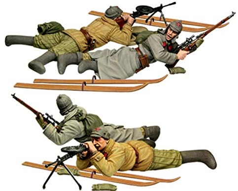 Risjc 1:35 Resin Charaktermodell sowjetischer Soldaten im Winter des 2. Weltkrieges (2 Personen) unbemalt und unmontiert Miniaturmodellbausatz/R05319