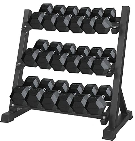 Dnkelar-Hantelablage Hantelständer Kurzhantelablage Gewichteständer Langhantelablage Langhantelständer Schwarz