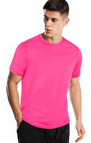 Sports T Shirt Men, Quick Dry Gym T Shirts Mens Running Top Short Sleeve