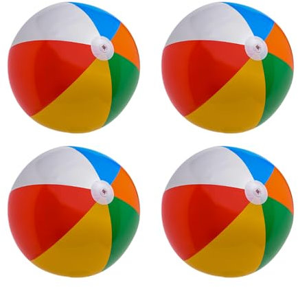 Golgner 4 Stück Wasserball Aufblasbar Bunt, 30cm Aufblasbare Wasserbälle, Inflatable Beach Ball, Sommer Schwimmball, Strandball, Aufblasbarer Ball, für Kinder Erwachsene Wasserspiele Pool Beach Party