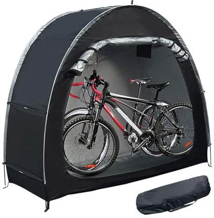 CZMYCBG Fahrradabdeckung Lagerung im Freien tragbare Fahrrad Zelt, Fahrrad Lagerung Abdeckung, faltbar 210D PU4000 wasserdicht Oxford Stoff Fahrrad Unterstand, for Fahrräder Gartengeräte