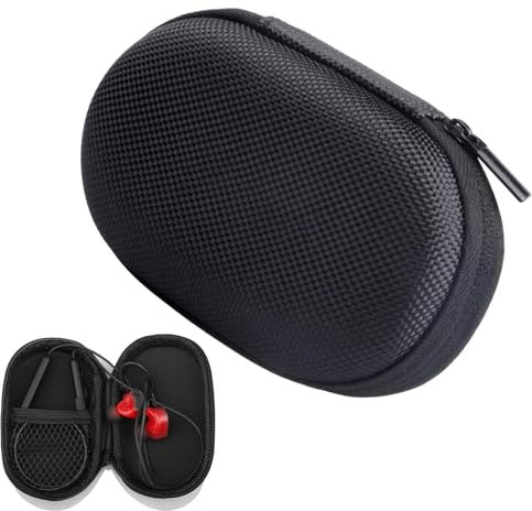 Custodia per cuffie con chiusura lampo, custodia leggera per auricolari senza fili, custodia protettiva resistente alle cadute, con contenitore a griglia