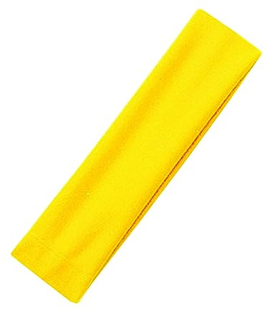 Diademas elásticas de algodón, diademas elásticas para el pelo, bandas deportivas para mujeres y niñas, yoga, correr, fitness, deportes, entrenamiento y accesorios para el cabello (amarillo, talla