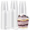 GBACHOOSE 100 bicchieri da dessert da 210 ml, in plastica, con coperchio e cucchiaio, riutilizzabili, per mousse, budini, gelati, yogurt, gelatine, torte