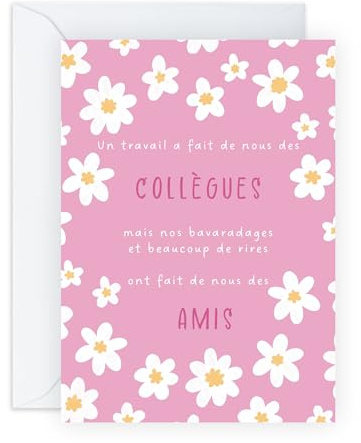 Central 23 Carte De Voeux Pour Collègue Pour Femme – Carte De Remerciement Pour Le Travail Meilleur Amie – Carte Depart Collegue – Carte D'adieu – Livré Avec Des Autocollants