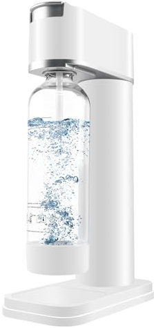 kisidus Aerador de Soda con Botella de 1 Litro - Crea Bebidas con Gas en Casa Fácilmente, Blanco