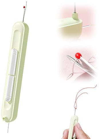 Topbashgo Nadeleinfädler, 2025 New 2 in 1 Seam Ripper Needle Threader, Einfädelhilfe für Nähnadeln, Stickwerkstichwerkzeug und Auto -Nadel -Threader -Werkzeug, Nähräume (Grün)