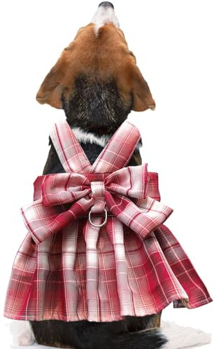 Nœud papillon pour animaux de compagnie, joli harnais pour chien avec nœud papillon – Harnais pour chien réglable et confortable – Gilet élégant et mignon pour usage quotidien en plein air