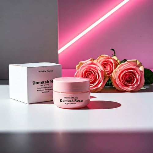 Damask Rose Night Face Cream, Anti-Wrinkle Face Cream, Intense Hydration, Anti-Inflammatory, Skin Elasticity Booster