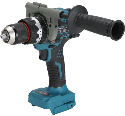 160N.m Brushless Cordless Impact Drill for Makita 18V Battery, 13mm Electric Impact Driver Gun, Gyroscope Sensor Anti-Twist Protection,Heave Duty Screwdriver