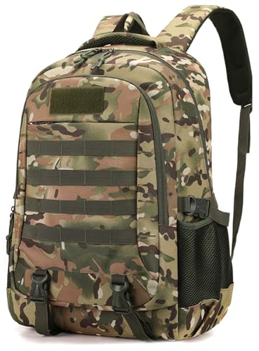Xoeryoy Mochila de camuflaje, mochila de caza de gran capacidad, bolsa de campamento de pesca deportiva al aire libre ligera para hombres