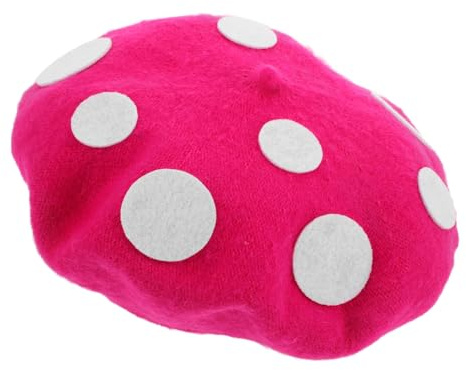 LIFKOME Sombrero de Disfraz Forma de Hongo para Niños, Gorro de Peluche Suave y Cómodo de Mezcla de Lana, Ajuste Seguro para Celebraciones y Festivales Infantiles