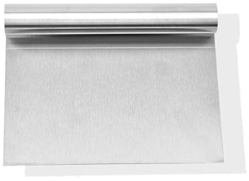 fKiZanthene Grattoir à Pâte en Acier Inoxydable, Spatule Multi-usage pour Cuisine, Pâtisserie et Légumes, Design Ergonomique, Facile à Nettoyer