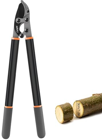 AIRAJ 45cm Anvil Loppers for Gardening Heavy Duty,Compound-Action Tree Loppers,Professional Garden Lopper,Branch Cutter up to 3cm Cut Capacity,Sharp SK5-Blade,Easily Cuts Thick Hard Branches