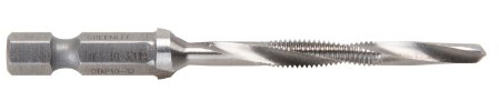 Greenlee Drill/Tap/Countersink Bit, 10-32X2 1/4 L