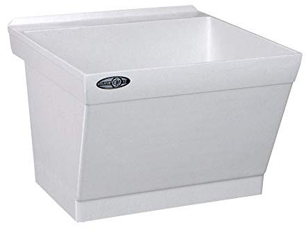 Mustee 17W Utilatub Laundry Tub Wall Mount, 23.5-Inch x 23-Inch, White