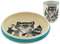 KUHN RIKON Kinderset Waschbär aus Keramik, 1 Teller, 1 Tasse, Ceramic
