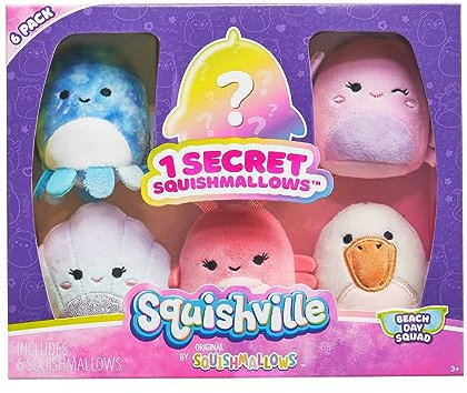 Squishville Squishmallows by Original Beach Day Squad - Six 2 inch Mini