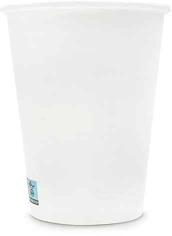 Wellsamed WELLSACUP 100 Pappbecher 300 ml mit Deckel, Weiß, geeignet für Heißgetränke, Coffee to Go, Business, Veranstaltungen, Party