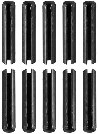 DTGN 3.3x16mm(DxL) Pasadores de Resorte Ranurados - 20 Piezas - para Hogar Máquina Sujetador - Ranurado Resorte Pasador de Carbono Acero Pasador Tensión Divididos - Negro