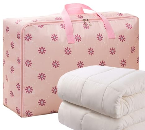XIAOXIAOYU Sacs de rangement pour linge de lit avec fermeture éclair - Sacs à fermeture éclair pliables et étanches pour un rangement peu encombrant des vêtements, couvertures, draps et linge de lit