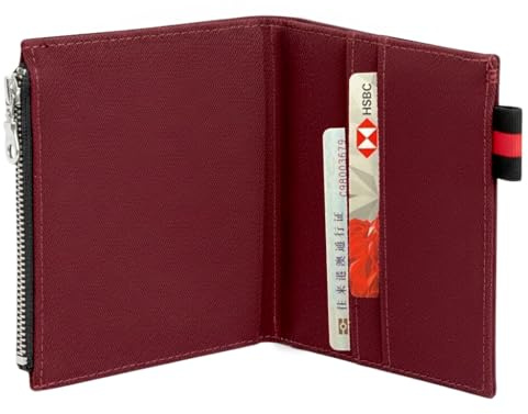 Wanderings Estuche con Cremallera y Porta Tarjetas - Accesorio de Diario de Viaje para Cuadernos Recargables - Tamaño Bolsillo/Pasaporte - 3,5 x 5 / 9 x 12,5 cm en Tela 100% Algodón Duradera