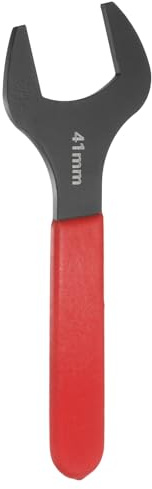 QUARKZMAN Chiavi Inglesi 41mm Metrica, Chiave Aperta Singola Angolo di Sfalsamento 15 Gradi, Piccola Chiave Inglese a Forchetta a Forma di U Gambo Rosso per Riparazione Auto, Mobili