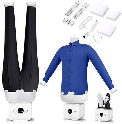 HNBYLMM Automatic Steam Iron, Automatic Ironing Machine with Temperature & Timer Settings, 8 Mins Quick Ironed Dry, Ultra Quiet, Hands F-re-e Inflatable Garment Wrinkle Remover for Shirts, Pants