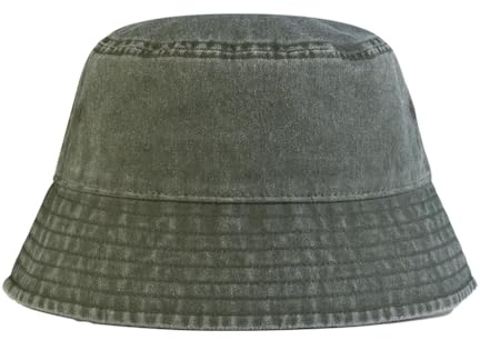 ASVP Shop Vintage Bucket Hat – Unisex Washed Cotton Summer Sun Hat with UPF50+ Protection, Lightweight Festival Beach Fishing Hat