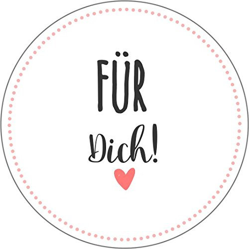 wolga-kreativ 72 Aufkleber Geschenkaufkleber - Für Dich! - Gastgeschenke Hochzeit Sticker Geburtstag Gastgeschenke Hochzeit Ostern Kommunion Konfirmation Etiketten Selbstklebend