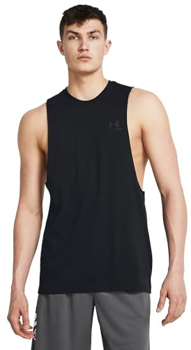 Under Armour Men's Sportstyle Left Chest Cut-Off T-Shirt , Black (001)/Black, Large