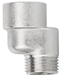 Raccordo eccentrico per calorifero in ottone nichelato, attacchi mf 1/2'' spostamento 10 mm