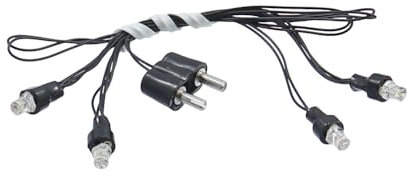 WITTKOWARE Zubehör zur Krippen-/Puppenstuben-Elektrifizierung (4er LED-Lichterkette, 3,5V, mit Kabel & Stecker)