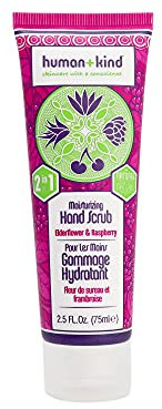 Human+Kind - Holunderblüten und Himbeere Handpeeling – Peeling, sanfte Reinigung, feuchtigkeitsspendend, weichmachende Behandlung – natürliche, vegane Hautpflege – 70 ml Tube