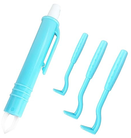 Nutabevr 4 Set Zeckenentferner Set Für Hunde Katze Und Menschen, 3 Zeckenhaken und 1 Zeckenpinzette,Verschiedene Haken für alle Zecken-Größen,Zeckenentfernung In Sekunden Zuverlässiger Zeckenentferner