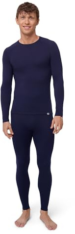 DANISH ENDURANCE Conjunto Térmico Lana Merino Hombre, Camiseta Térmica y Pantalon, Ropa Interior Lana Merino