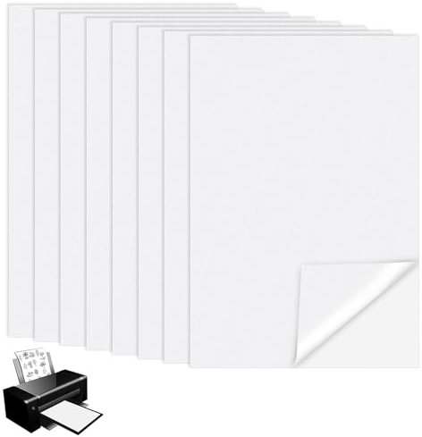 Riceel Wasserlösliches Stickvlies A5 Stickvlies Wasserlöslich Selbstklebend Wasserlösliches Stickvlies Bedruckbare für Drucken Handbemalt Bestickt DIY-Kleidung Taschen