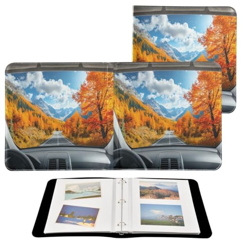 JUMBEAR Álbum de fotos grande autoadhesivo con 20 páginas, álbum de recortes para boda, familia, bebé, vacaciones, vista del paisaje interior del coche