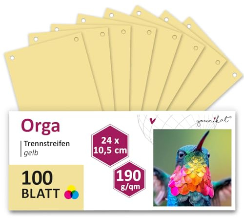 younikat Registerblad A4, 100 Stycken, Gul - you0065