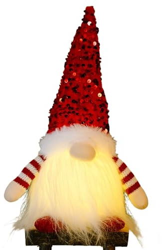 Decoraciones de Gnomos de Navidad Figura De Muñeco A Pilas