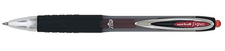 Uni-ball 704527 SigNo 207 Gel Rollerball Pen Retractable Fine 0.7mm Tip 0.5mm Line Red Ref 9004602 [Pack of 12]