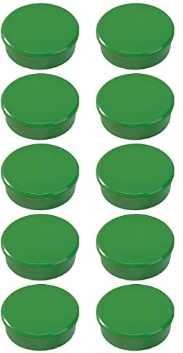 Dahle 95538 Magnete (Durchmesser 38 mm), mit einer hohen Haftkraft von 25N, 10 Stück, grün