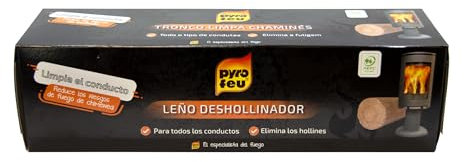 Pyro Feu PEFC Leño Deshollinador Ecológico, Acero Inoxidable, Marron, 1.100 Gramos