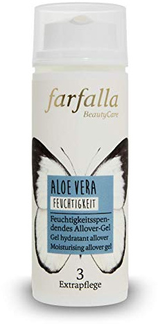 farfalla Aloe Vera Allover-Gel - 100% zertifizierte Naturkosmetik NaTrue - feuchtigkeitsspendend, 50 ml