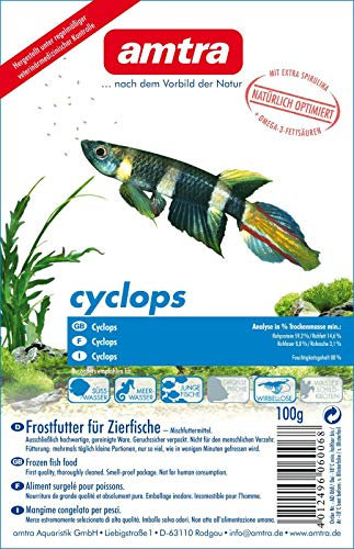 Amtra Cyclops Blister 10x100g (1kg) - Fischfutter für Zierfische, Jungfische, Garnelen - Geschmacklos - 1 kg