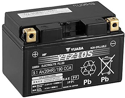 Wartungsfreie Motorradbatterie Yuasa YTZ10S AGM 12V 8Ah 150x87x93