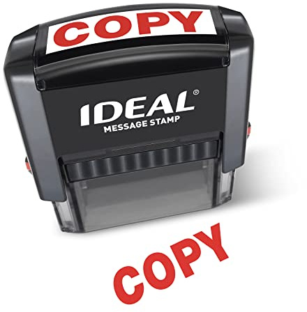 IDEAL Self Inking Stamp – Copy – Red Ink, Impression Size 9/16” x 1-1/2”
