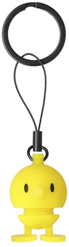Hoptimist Schlüsselanhänger, Glücksbringer & Schlüsselring mit Bumble Silikon, Tolles Geschenk für Frauen und Männer, Höhe 3 cm, Gelb