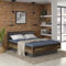 Forte Clif Bett 160 170, Rustikales Bettgestell, Liegefläche: 160 cm x 200 cm, Holzwerkstoff, Old Wood Vintage Holzdekor/Betonoptik Dunkelgrau, 167,5 cm breit x 91,7 cm hoch x 209,9 cm tief
