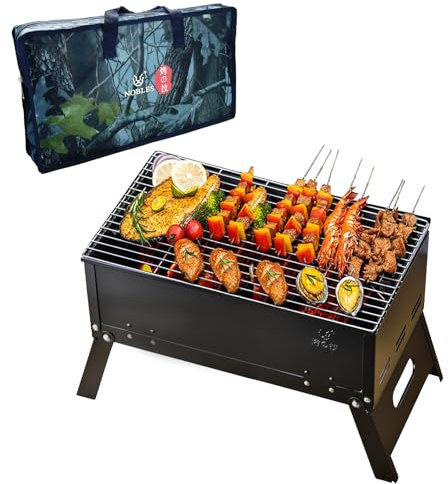 griller au charbon extérieur Portable, Grill de Camping, BBQ en acier inoxydable pour pique-nique, voyage, randonnée, jardin, Camping,Fête des mères, cadeaux pour la fête des pères,Moule à pain